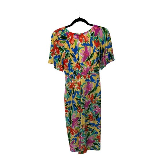 MAGGY LONDON Women Multi-Color Floral Dress 0 - Picture 3 of 7